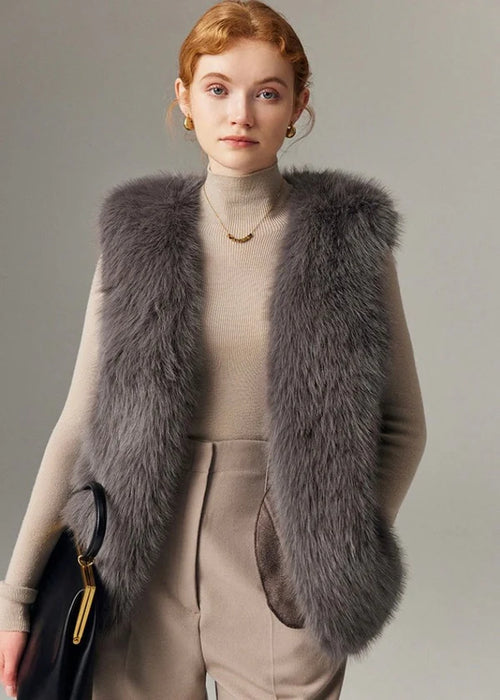 Faux Fur Sleeveless Gilet