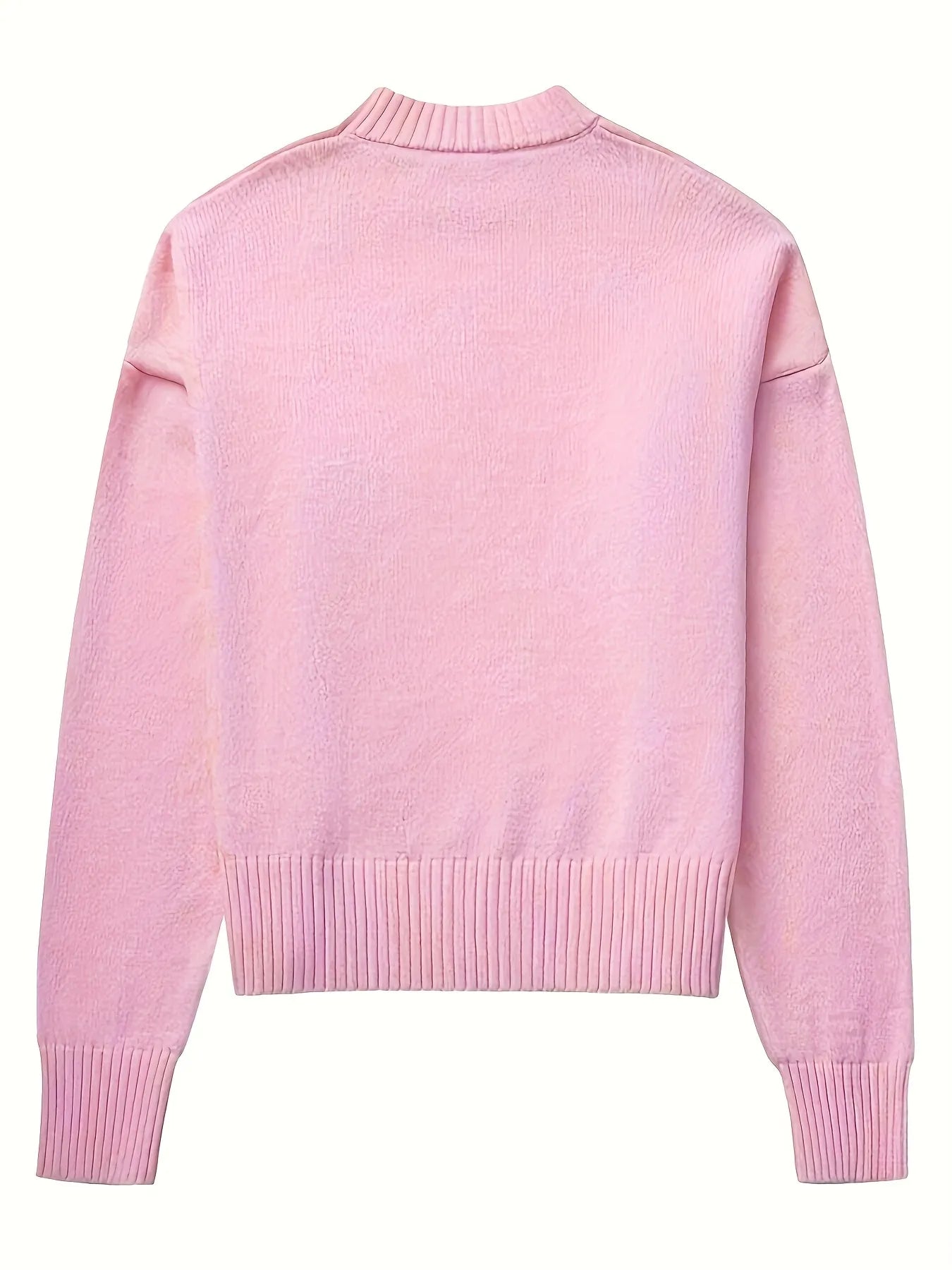 Pink sweater on a white background