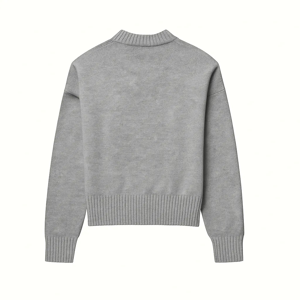 Gray sweater on a white background