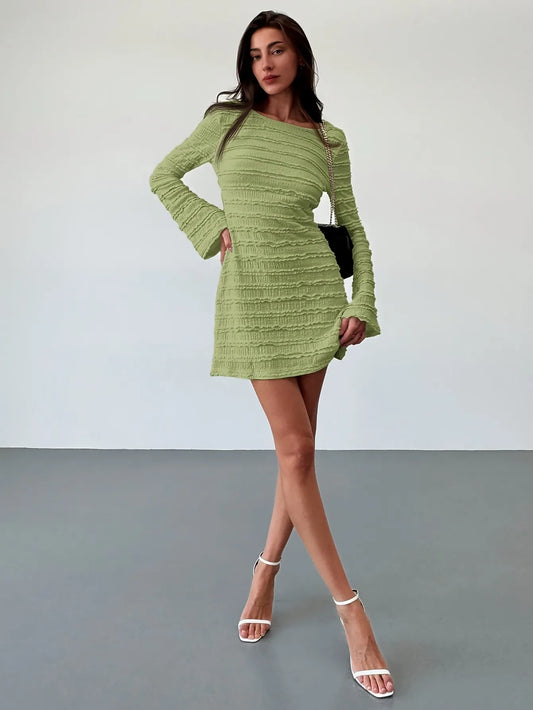 Textured Knit Mini Dress