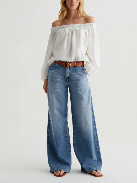 Classic High-Rise Wide-Leg Jeans