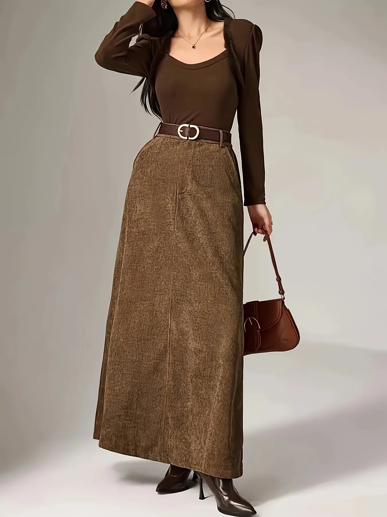 Corduroy Maxi Skirt