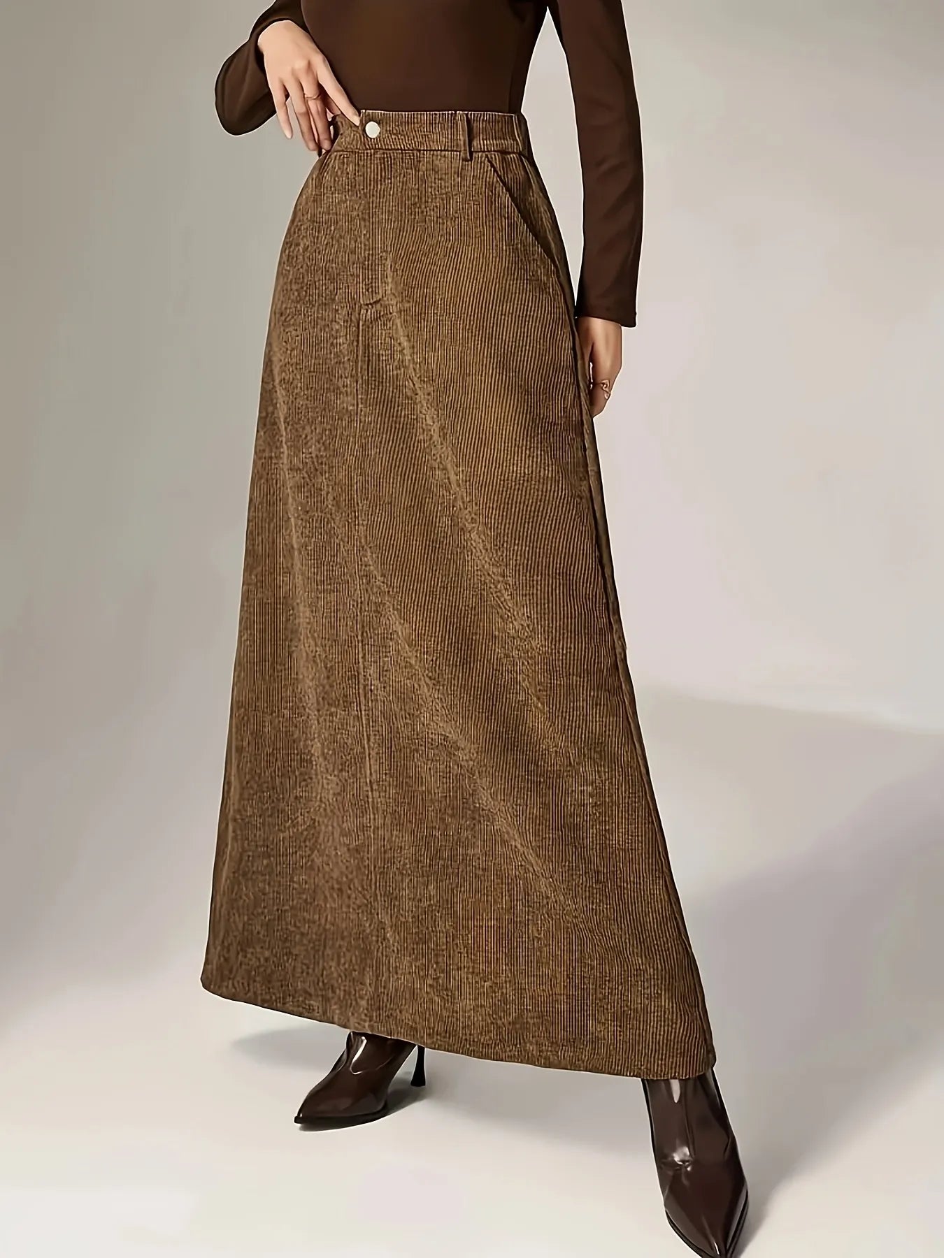 Corduroy Maxi Skirt