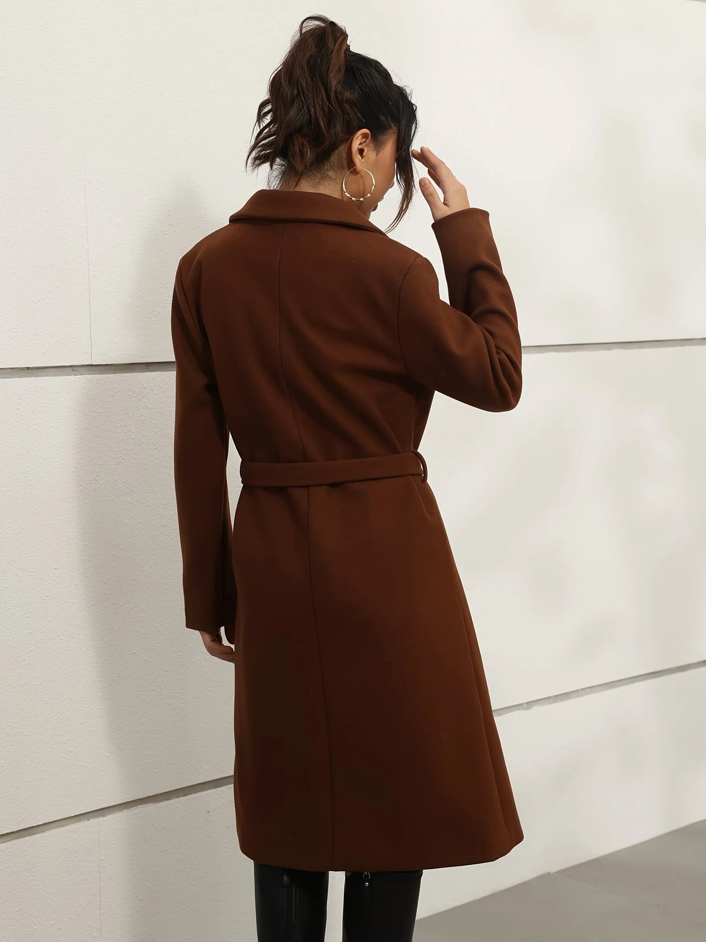 Double-Breasted Wool-Blend Coat