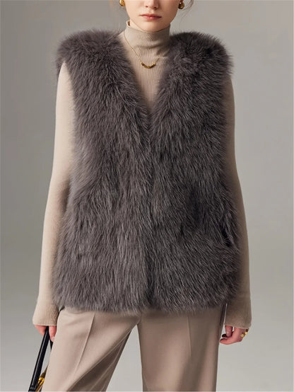 Faux Fur Sleeveless Gilet
