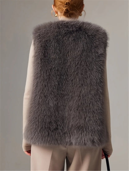Faux Fur Sleeveless Gilet