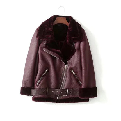 Faux Shearling Aviator Jacket