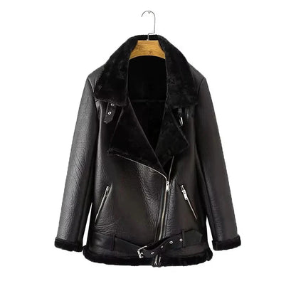 Faux Shearling Aviator Jacket