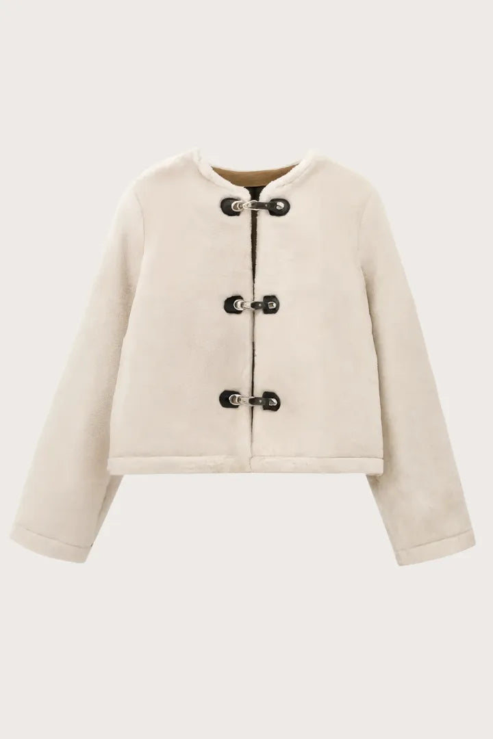 Goat Wool Faux-Fur Jacket