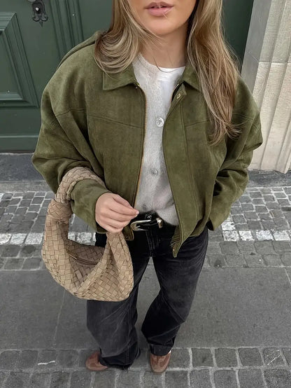 Heritage Suede Effect Jacket