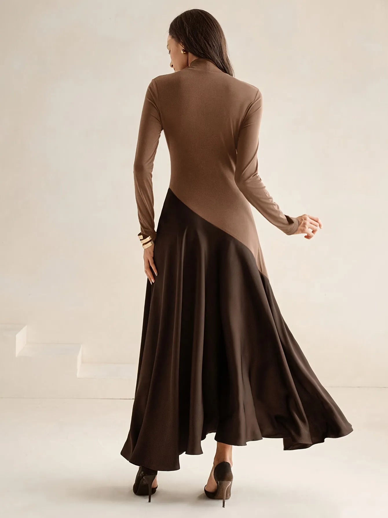 High Neck Midi Dress