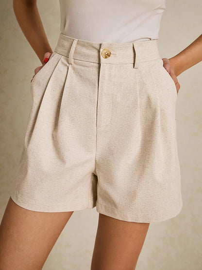 High Waist Tailored Shorts