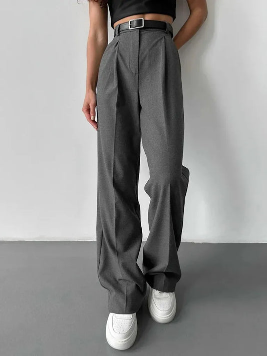 High Waist Wide-Leg Trousers