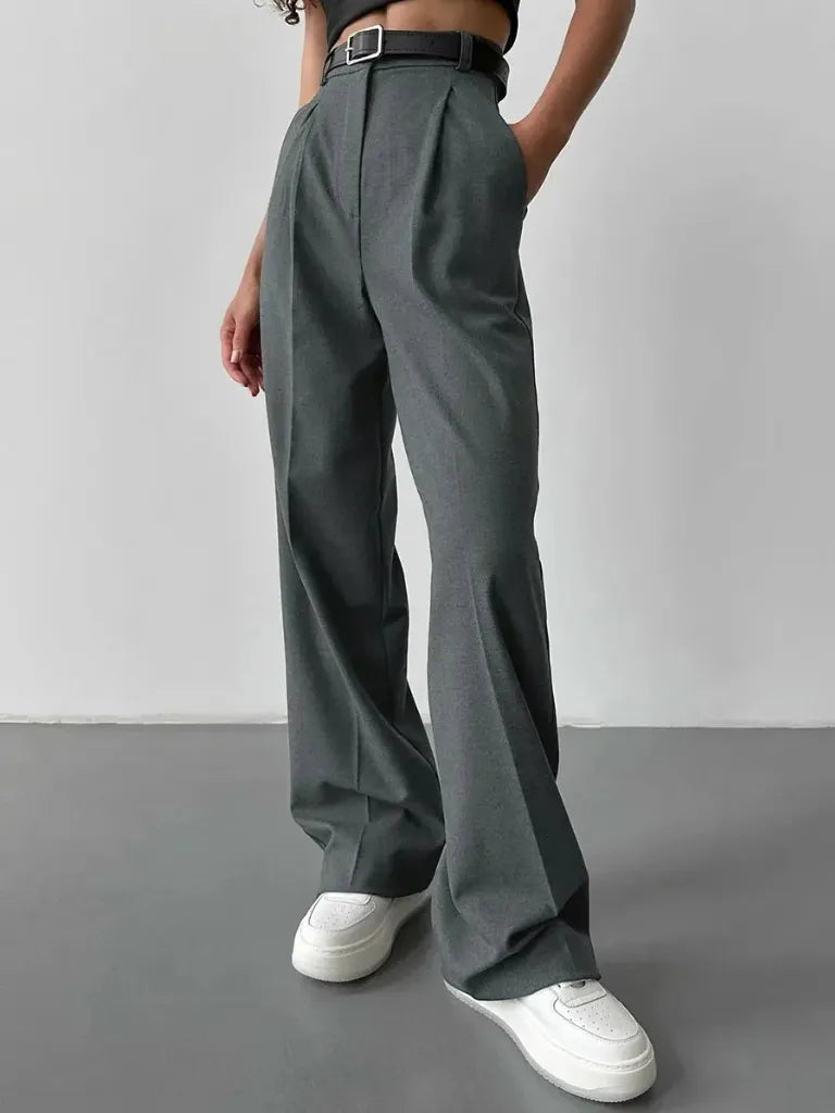 High Waist Wide-Leg Trousers