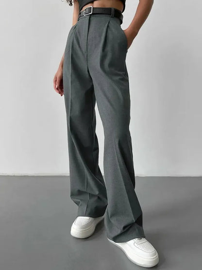 High Waist Wide-Leg Trousers
