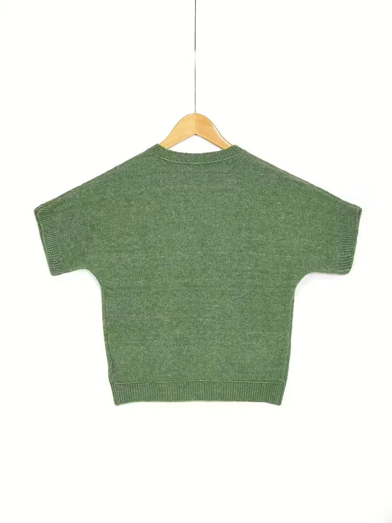 Knit Short Sleeve Top