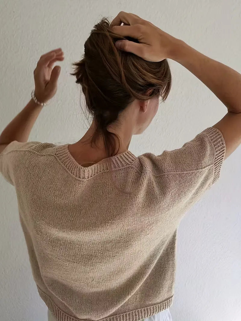 Knit Short Sleeve Top