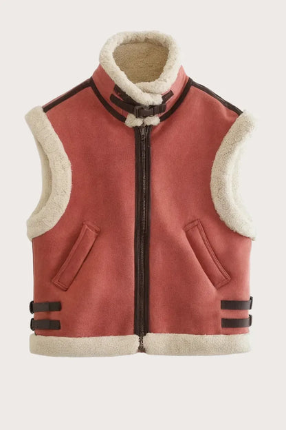 Modern Faux-Fur Sleeveless Vest