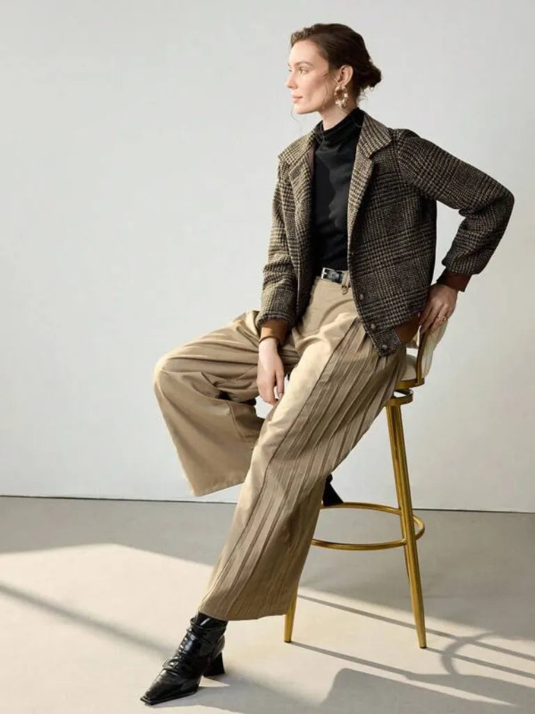 Plaid Tweed Women’s Blazers