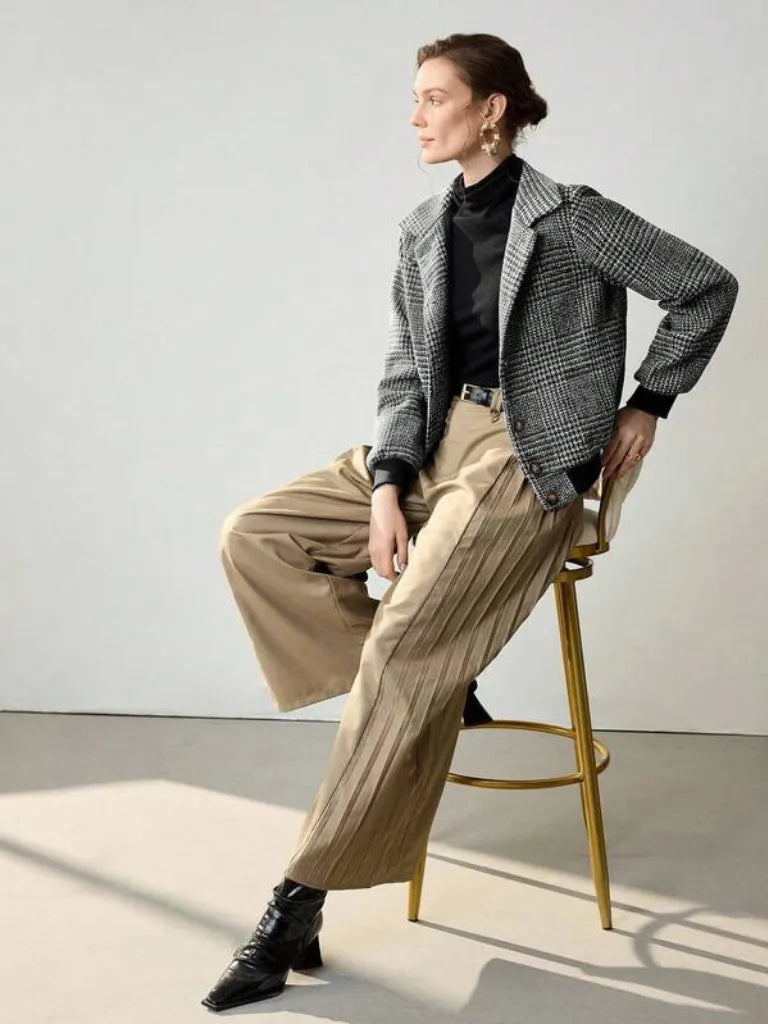 Plaid Tweed Women’s Blazers