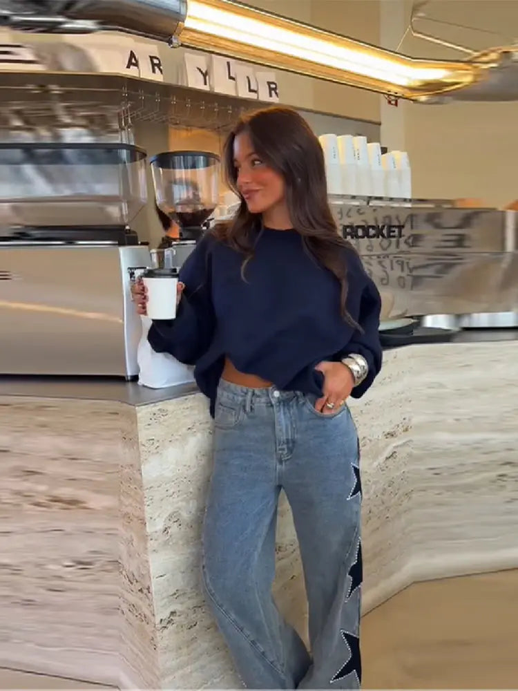 Star-Stitch Straight Jeans — Where Art Meets Everyday Elegance