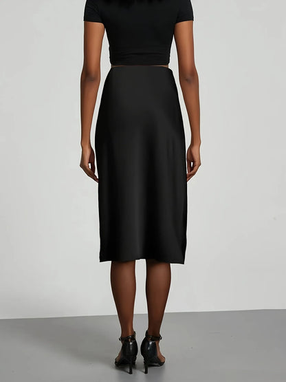 Satin Midi Skirt