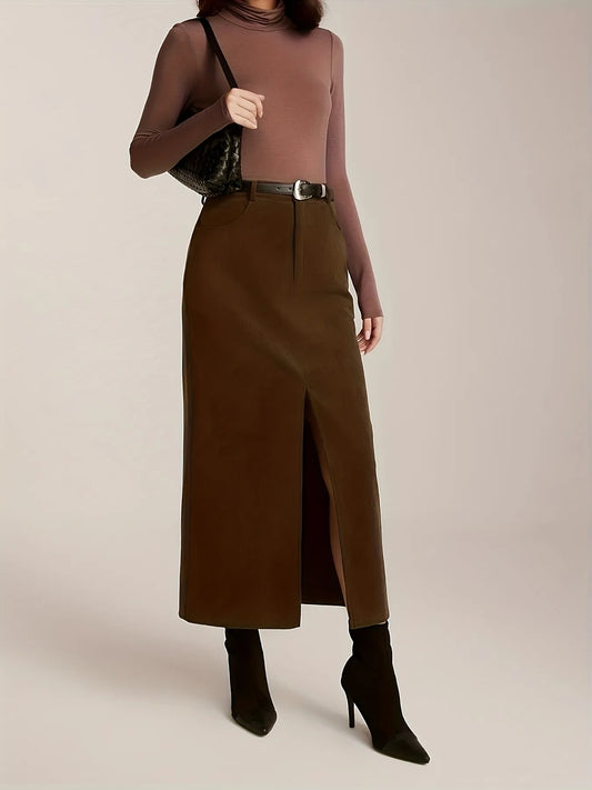 Tailored H-Line Maxi Skirt