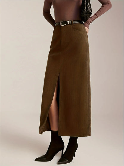 Tailored H-Line Maxi Skirt