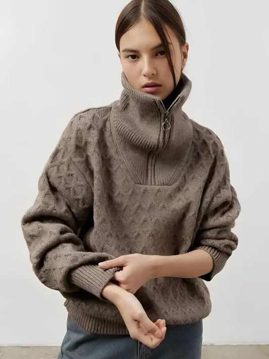 Thick Knit Half-Zip Sweater