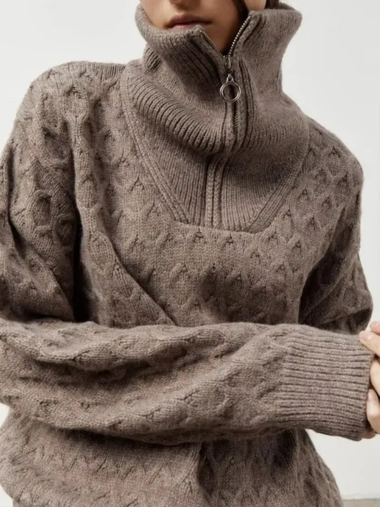Thick Knit Half-Zip Sweater