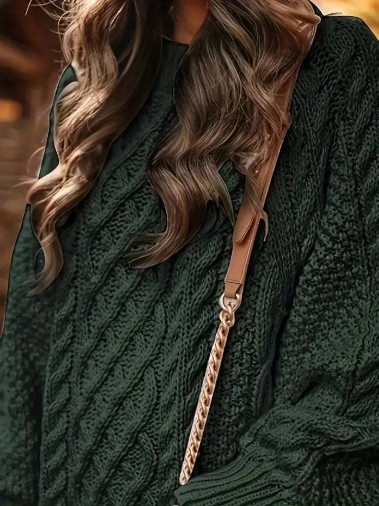 [BUY 1 GET 2] Twist-Knit Hooded Sweater