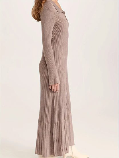Viscose Blend V Neck Dress