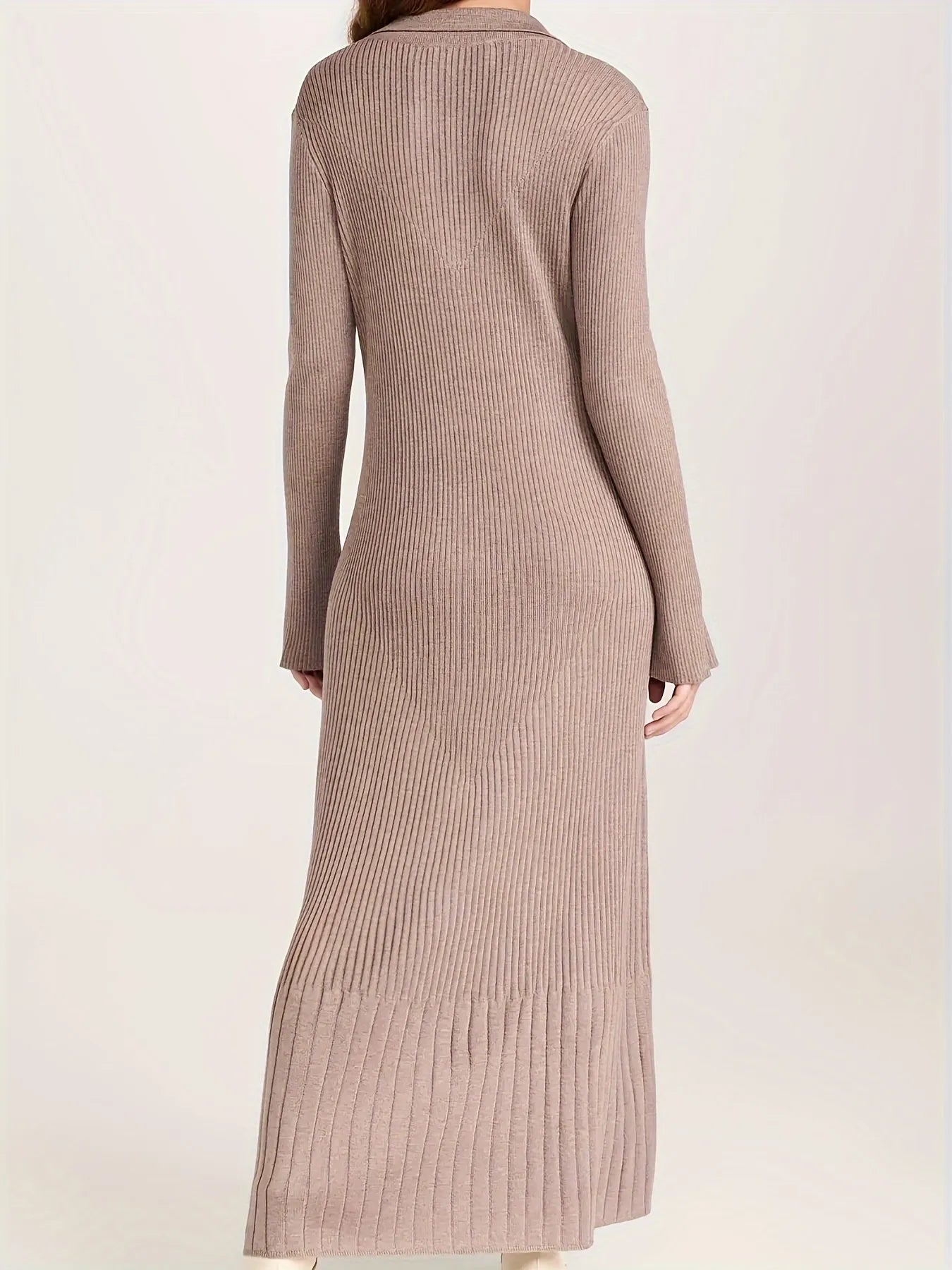 Viscose Blend V Neck Dress
