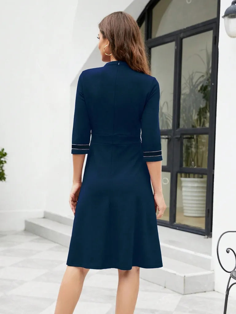 Women's Vintage A-Line Midi Dress