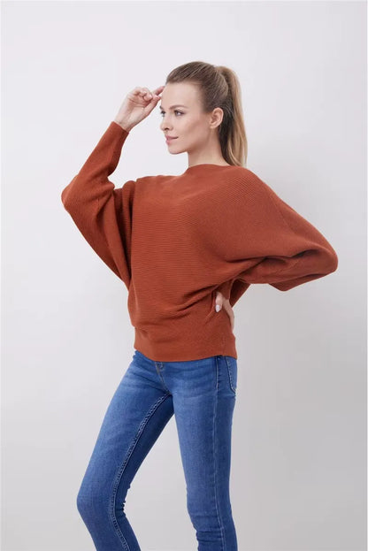 Women’s Wide Neck Relaxed Knit Jumper