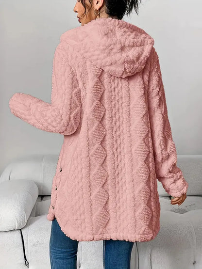 Wool-Blend Textured Buttoned Cardigan